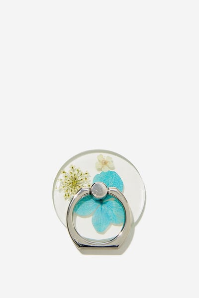 Trapped Flower Phone Ring, TRAPPED DAISY / ARCTIC BLUE