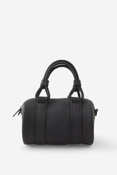 Amelia Mini Duffle, BLACK 2.0 PEBBLE