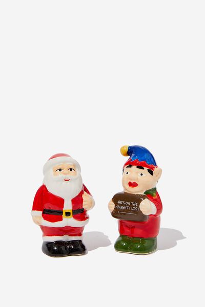 Novelty Christmas Shakers, SANTA & ELF