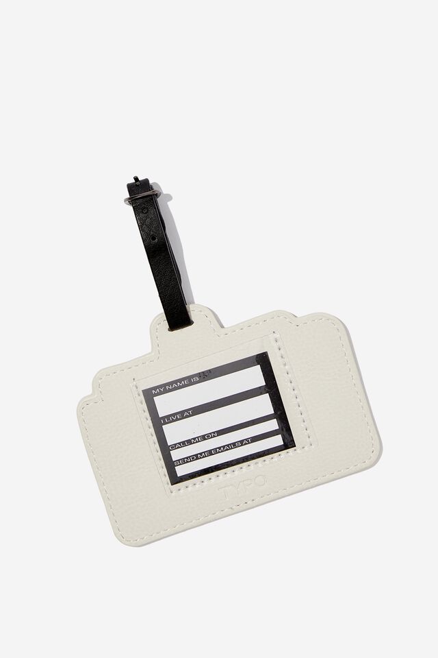 Off The Grid Luggage Tag, CAMERA / LATTE