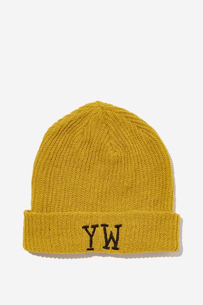 Personalised Emy Just Vibing Beanie, GOLDEN BROWN YIN YANG