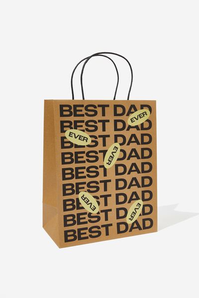 Get Stuffed Gift Bag - Medium, BEST DAD EVER LINES