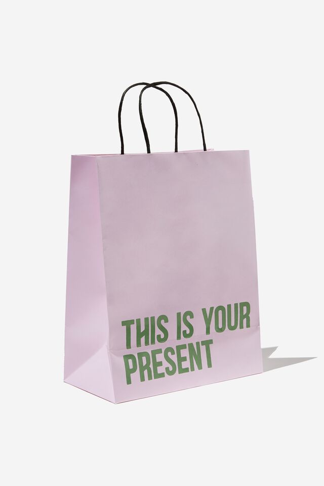 Get Stuffed Gift Bag - Medium, THIS IS YOUR PRESENT PINK SALT GREEN