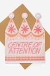 Premium Shaped Nice Card, CROWN CENTRE OF ATTENTION SHAPED - alternate image 1