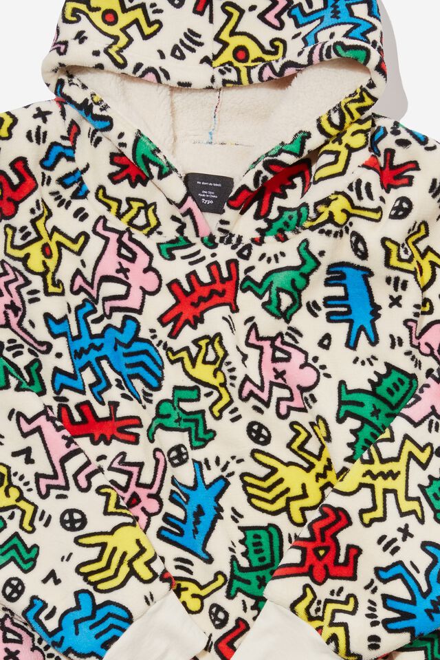 Keith Haring Oversized Hoodie, LCN KEI KEITH HARING YARDAGE COLOR USA