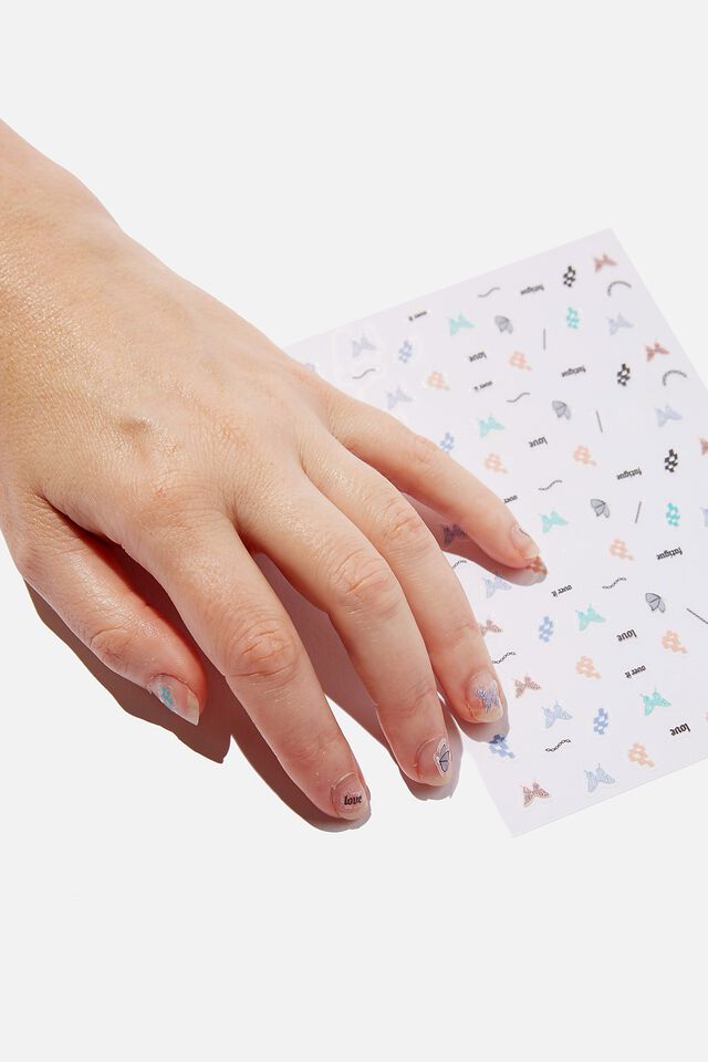 Nail Sticker Pack, CHAINS AND BUTTERFLIES