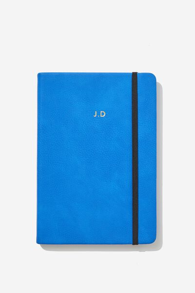 Personalised A5 Buffalo Journal, COBALT BRIGHT BLUE