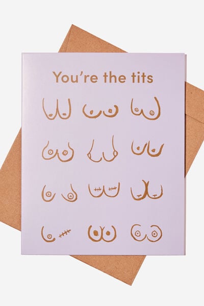 Thank You Card, LILAC YOU RE THE TITS