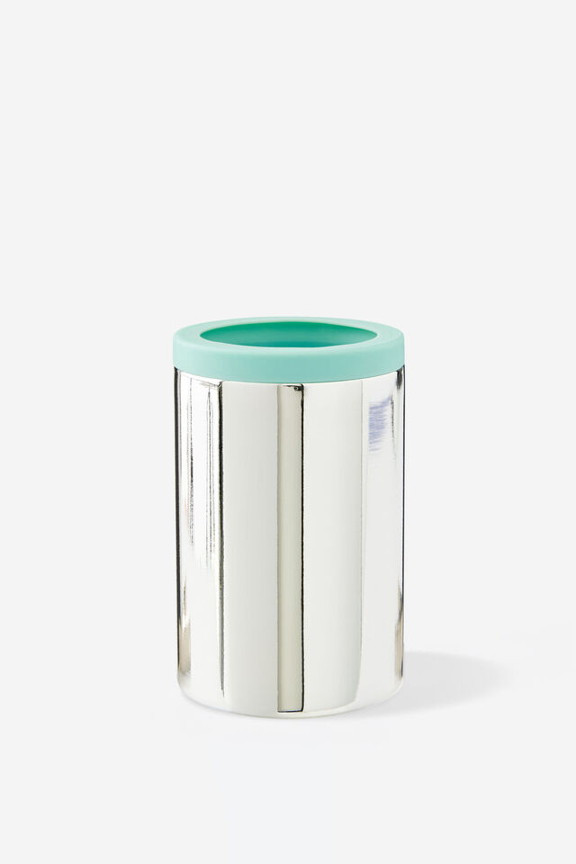 Can Cooler, SILVER METALLIC / JELLY MINT