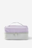 3 Fold Hanging Cosmetic Case, CONCRETE/LAVENDER HAZE - alternate image 1