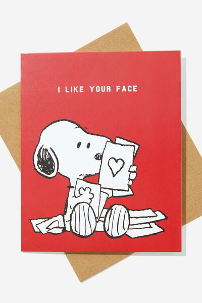 Love Card, LCN PEA SNOOPY I LIKE YOUR FACE