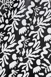 Roll Wrapping Paper, ABSTRACT FOLIAGE BLACK AND WHITE INVERT - alternate image 1