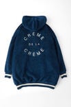 Slounge Around Oversized Hoodie, CRÈME DE LA CRÈME NAVY USA - alternate image 3