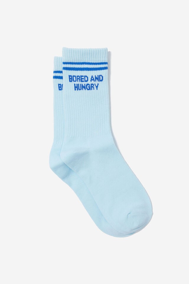 Socks, BORED AND HUNGRY ARTIC BLUE STRIPE TUBE