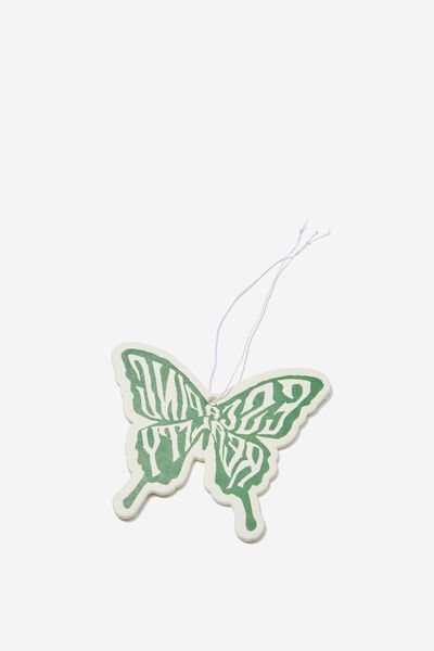 Keep It Fresh Air Freshener, GREEN AND WHITE ESCAPING REALITY BUTTERFLY
