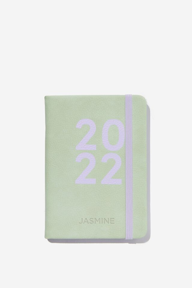 2022 A6 Weekly Buffalo Diary Personalised, SPRING MINT