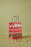 Get Stuffed Gift Bag - Small, RED/GREEN FAIRISLE - alternate image 1