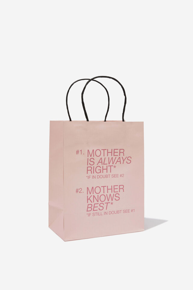 Get Stuffed Gift Bag - Small, MOTHER IS ALWAYS RIGHT BALLET BLUSH