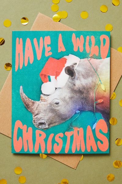 Christmas Card 2022, RG SAF HAVE A WILD CHRISTMAS RHINO