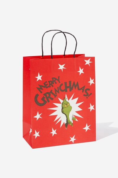 Get Stuffed Gift Bag - Medium, LCN DRS THE GRINCH SPICE RED