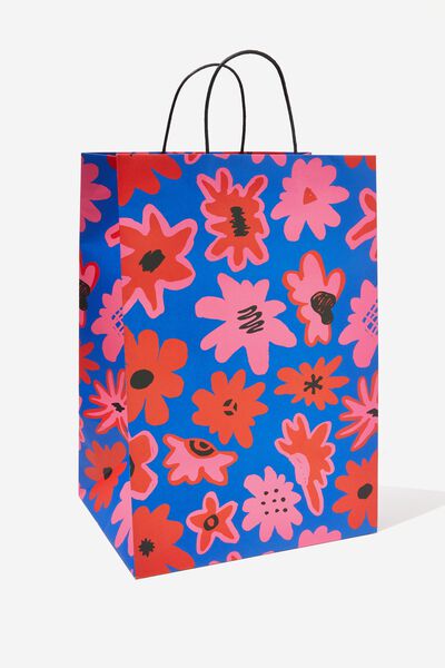 Get Stuffed Gift Bag - Large, LULU OVERSIZE FLORAL COBALT