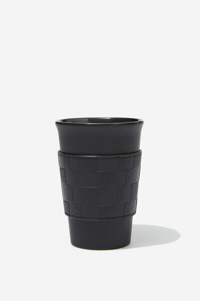 Get A Grip Tumbler And Sleeve, BLACK CHECKERBOARD BLACK