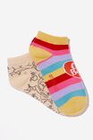 2 Pk Of Ankle Socks, LCN CLC CARE BEARS STRIPE (S/M) - alternate image 1