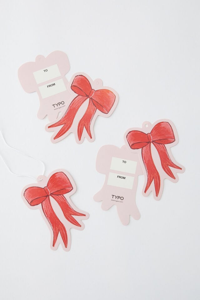 Die Cut Gift Tag 5Pk, BOW