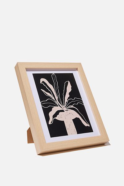 A5 Framed Print, MONO POT PLANT