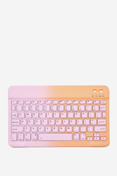 Wireless Keyboard 10 Inch, OMBRE PALE LAVENDER/APRICOT CRUSH