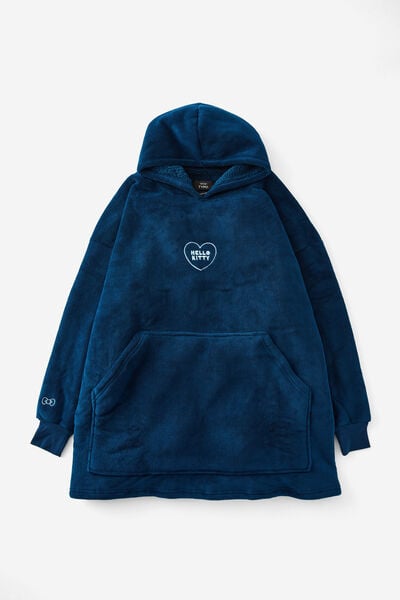 Collab Oversized Hoodie, LCN SAN HELLO KITTY NAVY