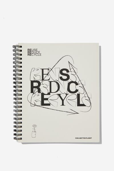 A5 Campus Notebook-V (8.27" x 5.83"), REUSE REDUCE RECYCLE
