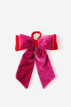 Christmas Fabric Ornament, VELVET BOW - example image 1