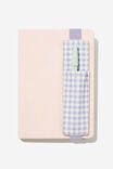 Notebook Pen Pouch, SOFT LILAC GINGHAM - alternate image 2