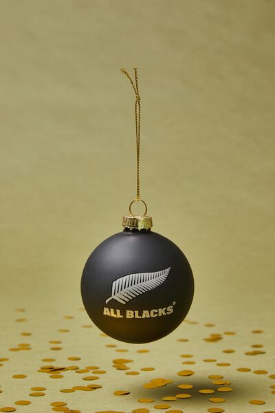 Small Glass Christmas Ornament, LCN ALL BLACKS