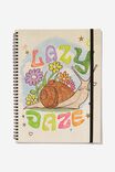 A4 Spinout Notebook, SNAIL LAZY DAZE - alternate image 1