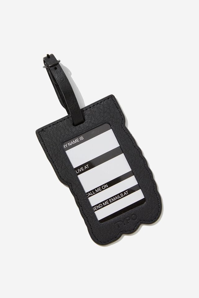 Off The Grid Luggage Tag, CHECKING OUT BLACK