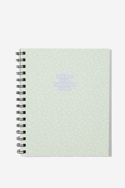 A5 Campus Notebook Recycled, DULCIE DITSY SPRING MINT SELF LOVE