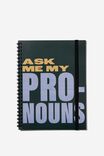 A5 Spinout Notebook, RG ASK ME MY PRONOUNS - alternate image 1