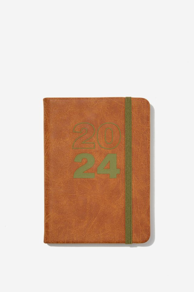 2024 A6 Weekly Buffalo Planner, MID TAN OLIVE