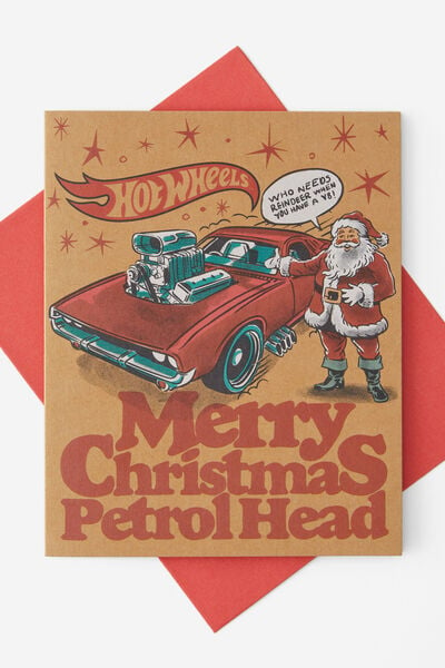 Christmas Card 2024, LCN MAT HOT WHEELS SANTA PETROL HEAD