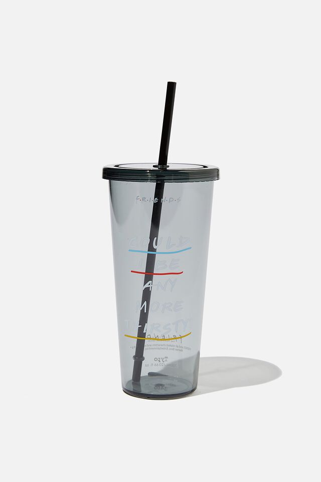 Friends Sipper Smoothie Cup, LCN WB FRIENDS BLACK
