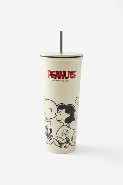 Collab Metal Smoothie Cup, LCN PEA SNOOPY FRIENDSHIP