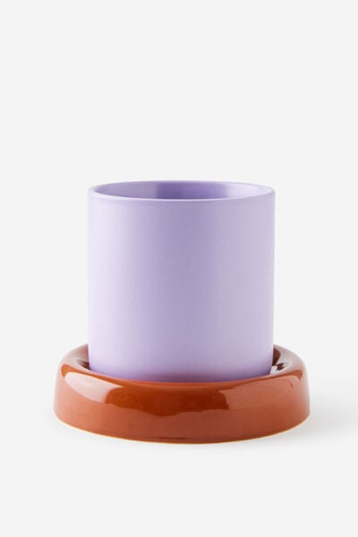 Bulbous Planters, GINGERBREAD / ORCHID