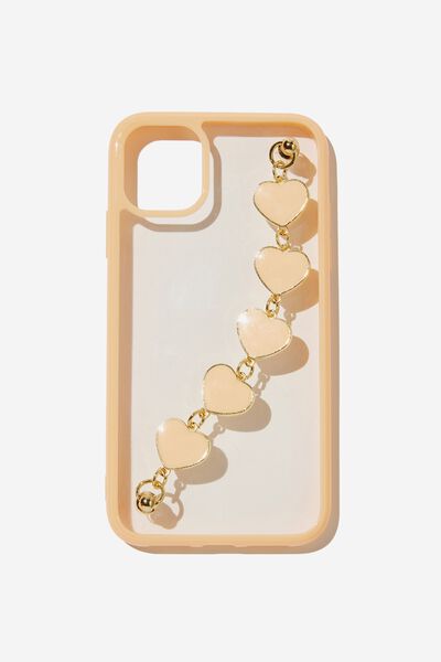 Carried Away Phone Case Iphone 11, PINK HEART CHAIN