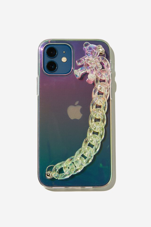 Carried Away Phone Case Iphone 12/12 Pro, HOLOGRAPHIC CLEAR TEDDY