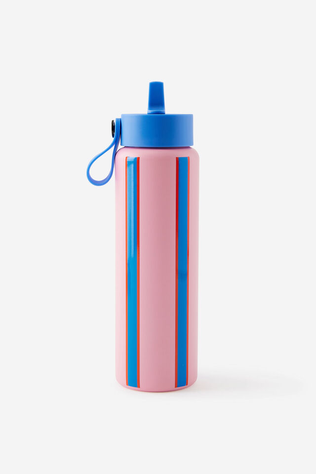 On The Move 500Ml Sipper Top, SUMMER STRIPE / PINK