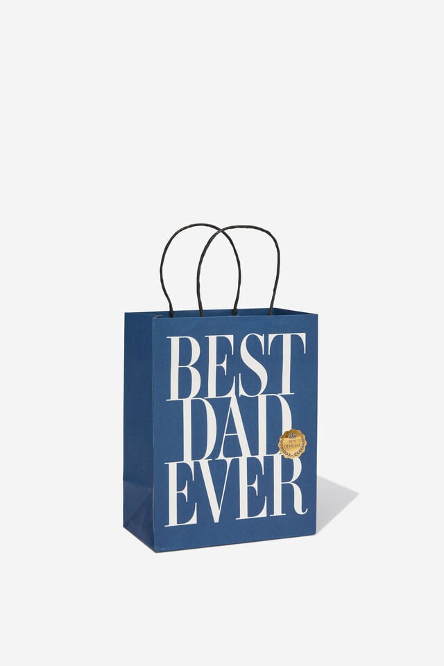 Get Stuffed Gift Bag - Small, BEST DAD EVER OFFICAL NAVY