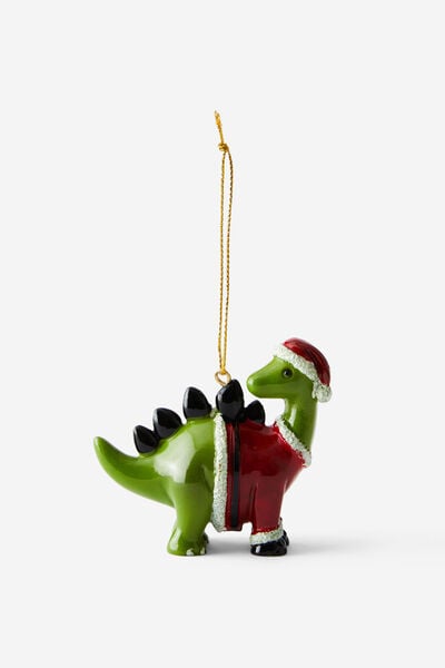 Resin Christmas Ornament, CHRISTMAS STEGOSAURUS