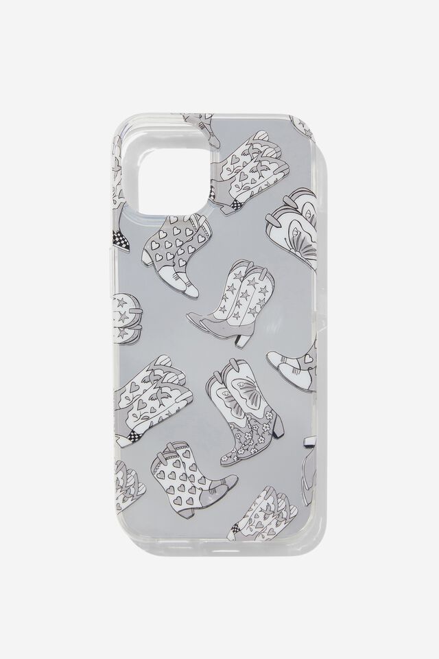 Graphic Phone Case Iphone 13-14, TXB COWGIRL BOOTS/MIRROR